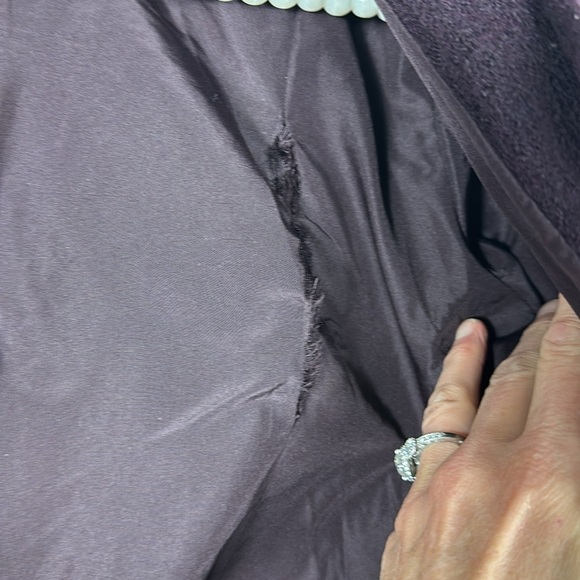 BB Dakota Purple Asymmetrical Zip Wool Jacket Small - Picture 7 of 8